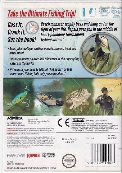 Rapala Tournament Fishing - Nintendo Wii (B Grade) (Genbrug)